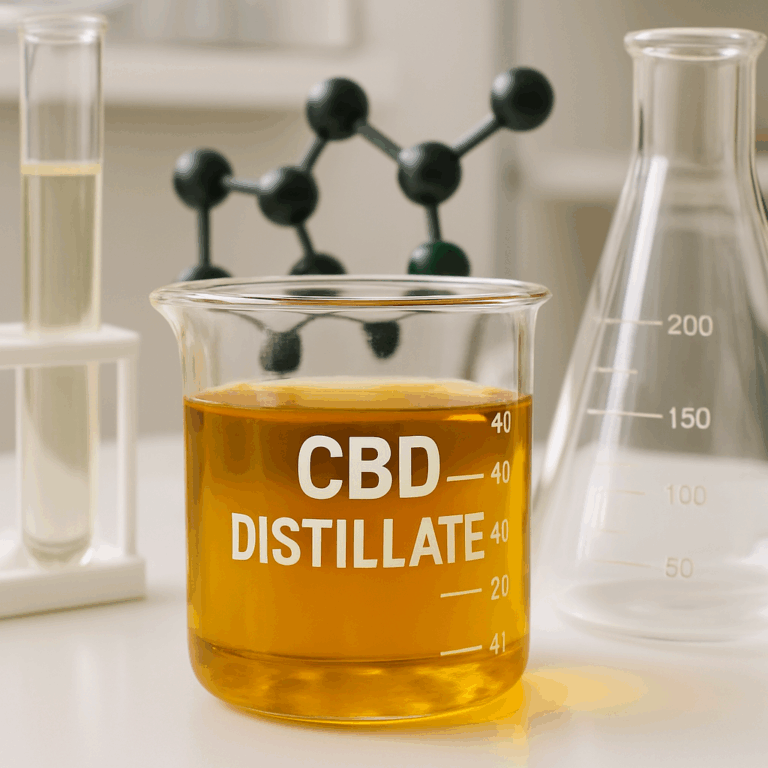CBD Distillate in a lab setting